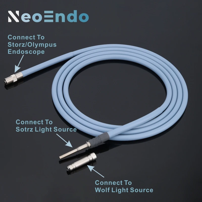 Rigid Endoscope Fiber Optic Light Cable 2.5m 3m Endoscopy LED Light Source Guide