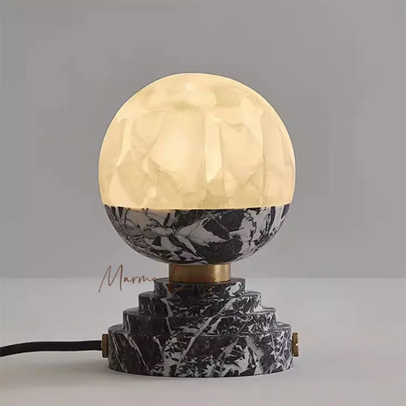 

British Designer Natural Jade Decorative Table Lamp Model Room Designer Villa Hotel Bedside High-end Bedside Lamp