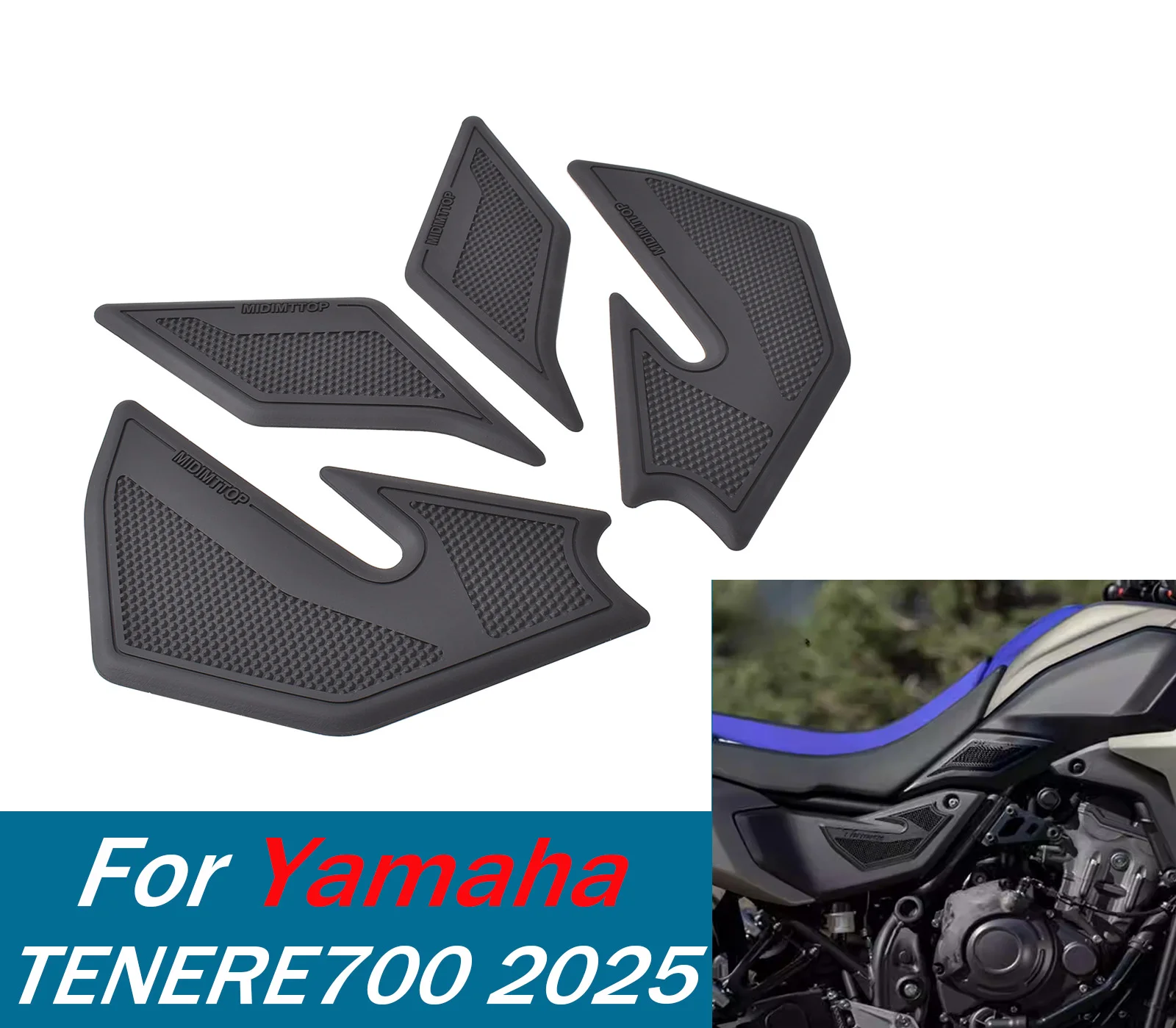 

For TENERE 700 Transalp Tank Pad Stickers Gas Protector For YAMAHA TENERE 700 2025 Motorcycle Kit Knee Gas Sticker Parts