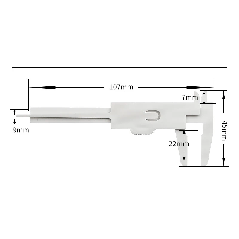 80mm Mini Plastic Sliding Vernier Caliper Gauge Measure Tool Ruler Micrometer