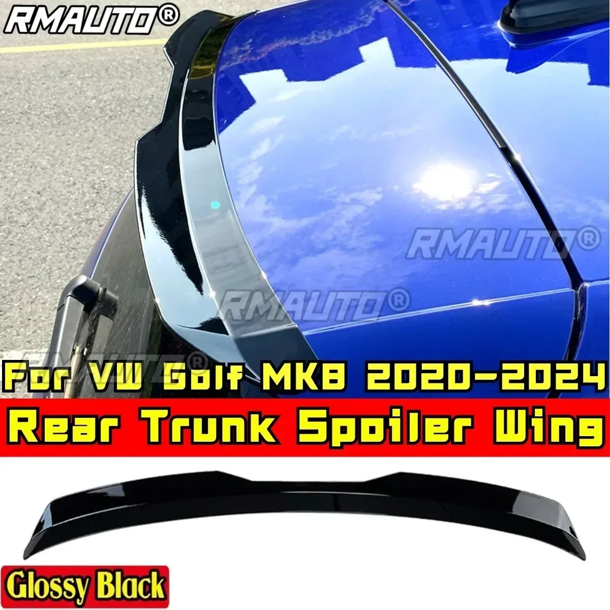 

Комплект кузова Golf MK8, задний спойлер багажника, глянцевый черный спортивный стиль, спойлер на крышу, крыло для VW Golf MK8 2020-2024, автомобильные аксессуары
