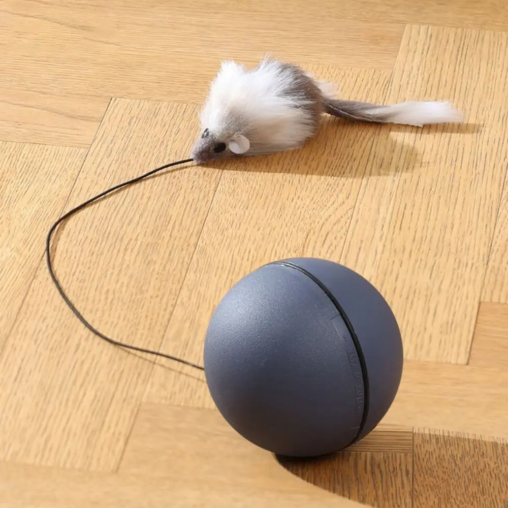 ABS Cat Teaser Rolling Ball Electric Bite Resistant Cat Automatic Moving Toy with Mouse Wear Resistant