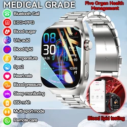 Medical Grade Men's Micro Physical Examination Health Smart Watch Five Organs Detection Blood Glucose Heart Rate Fitness Watches