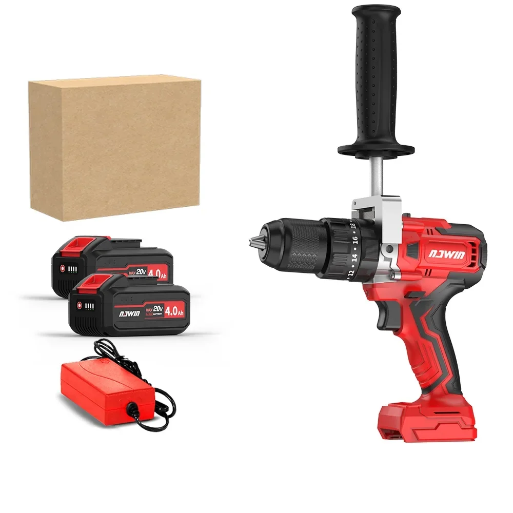 21V High Torque Portable Cordless Drill Set Wireless Battery Power Impact Drills Rechargeable Home Electric Kits