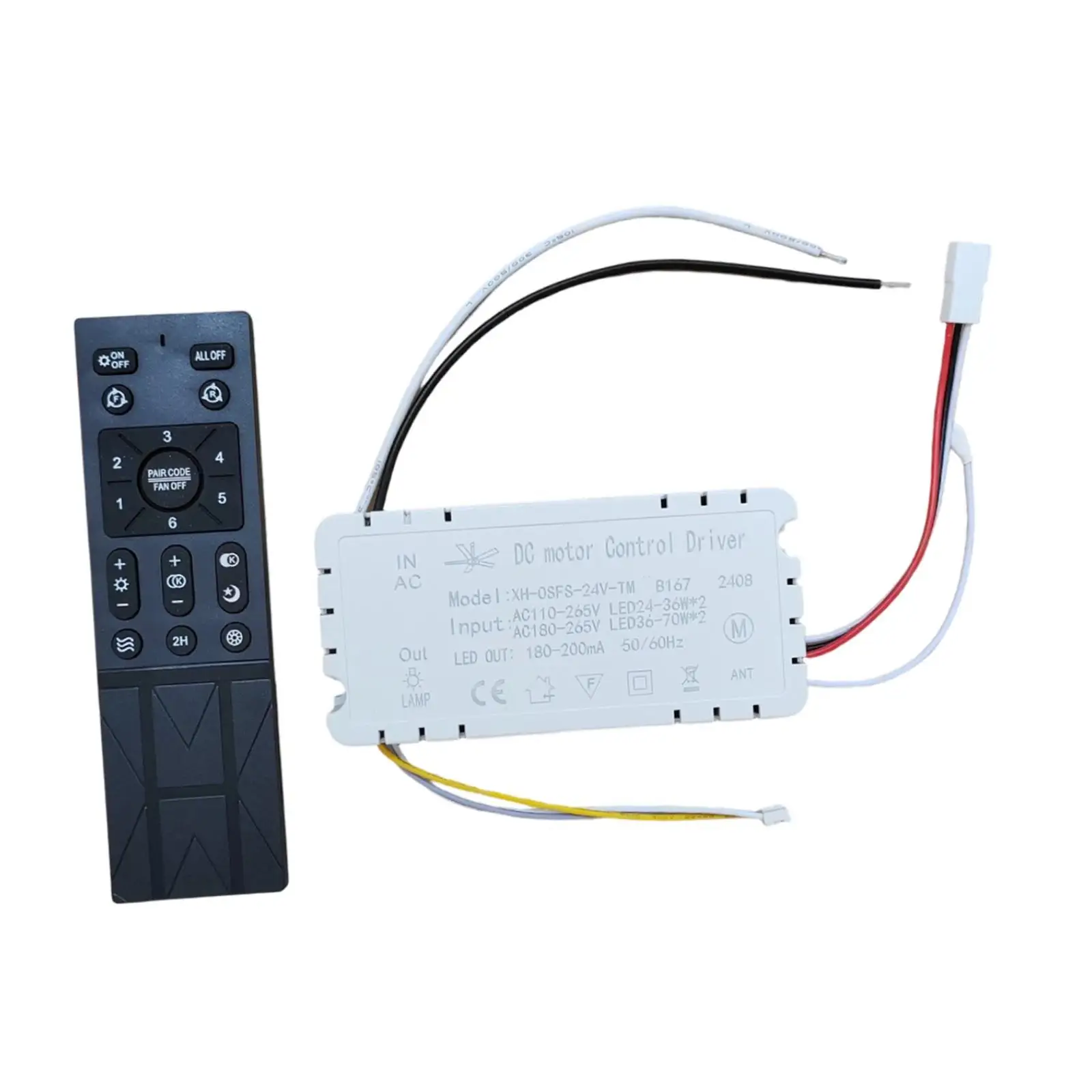 

Ceiling Fan Remote Control Kit Convenient Multi-functional Light Timing Controller Remote Control and Receiver Kit Office