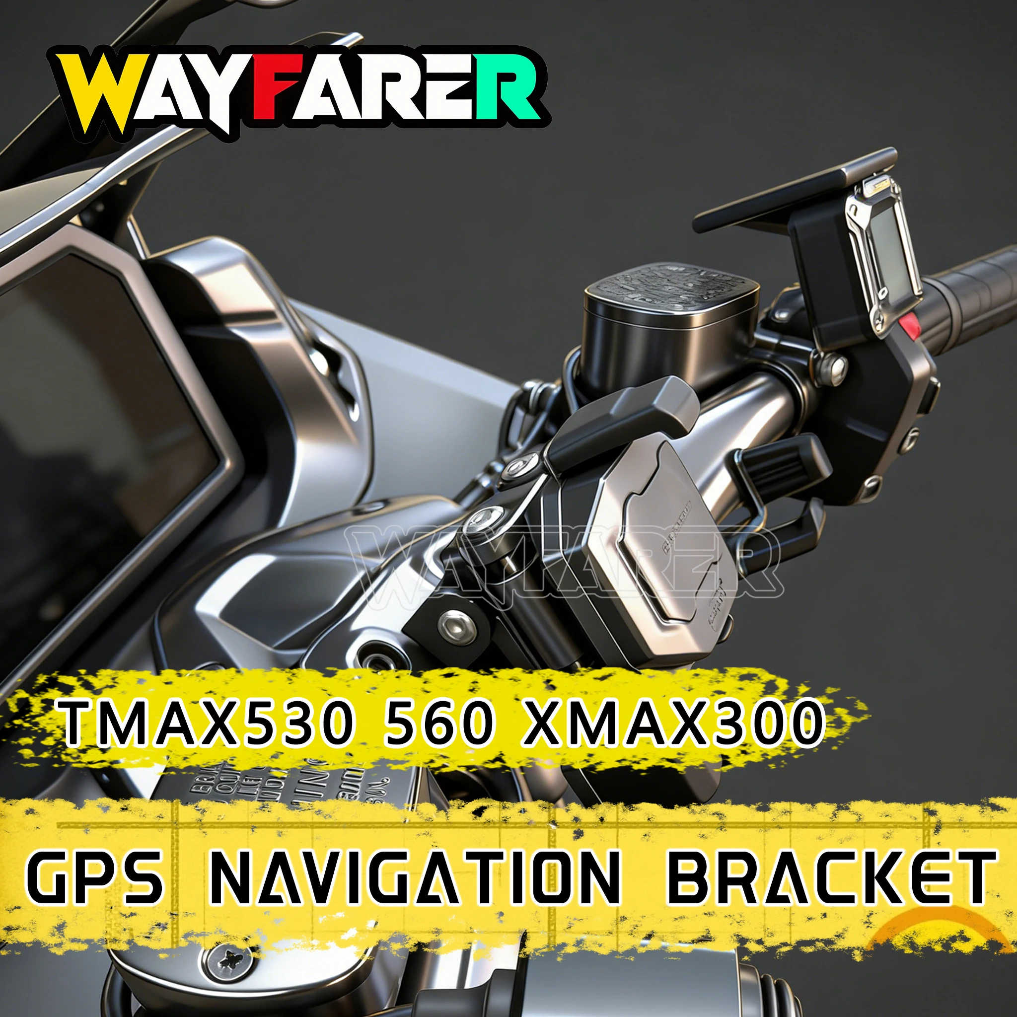 For TMAX530 560 X-MAX XMAX300 Tech MAX Motorcycle Accessories GPS Mobile Phone Navigation Bracket