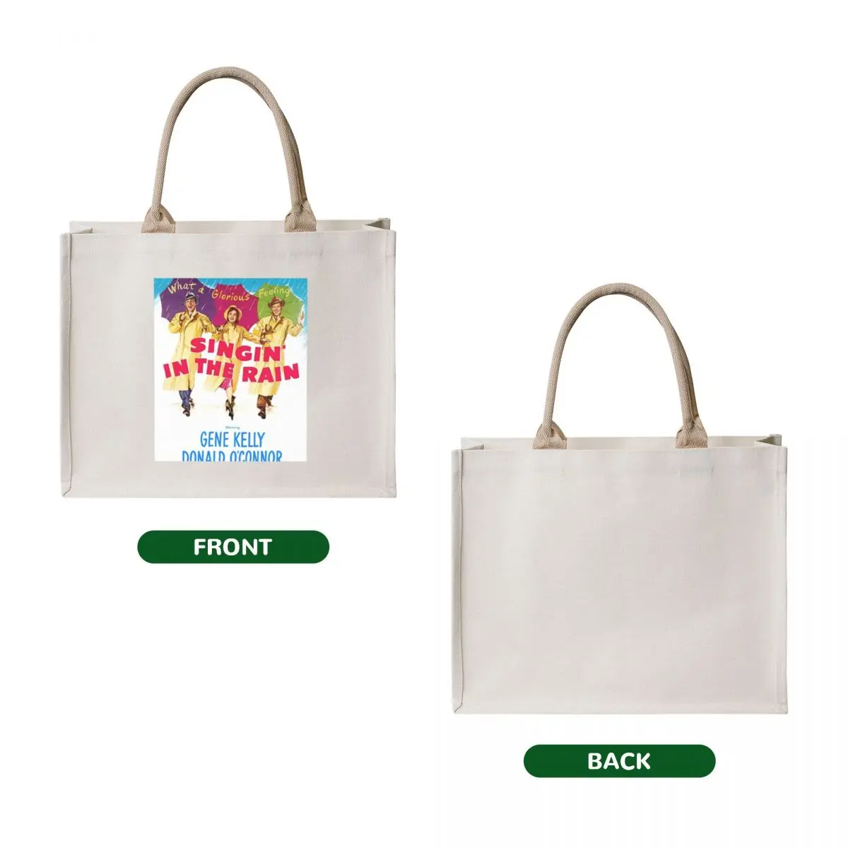 Singing in the rain Tote Bag shopper bag woman Canvas bag for women tote women reusable grocery bags