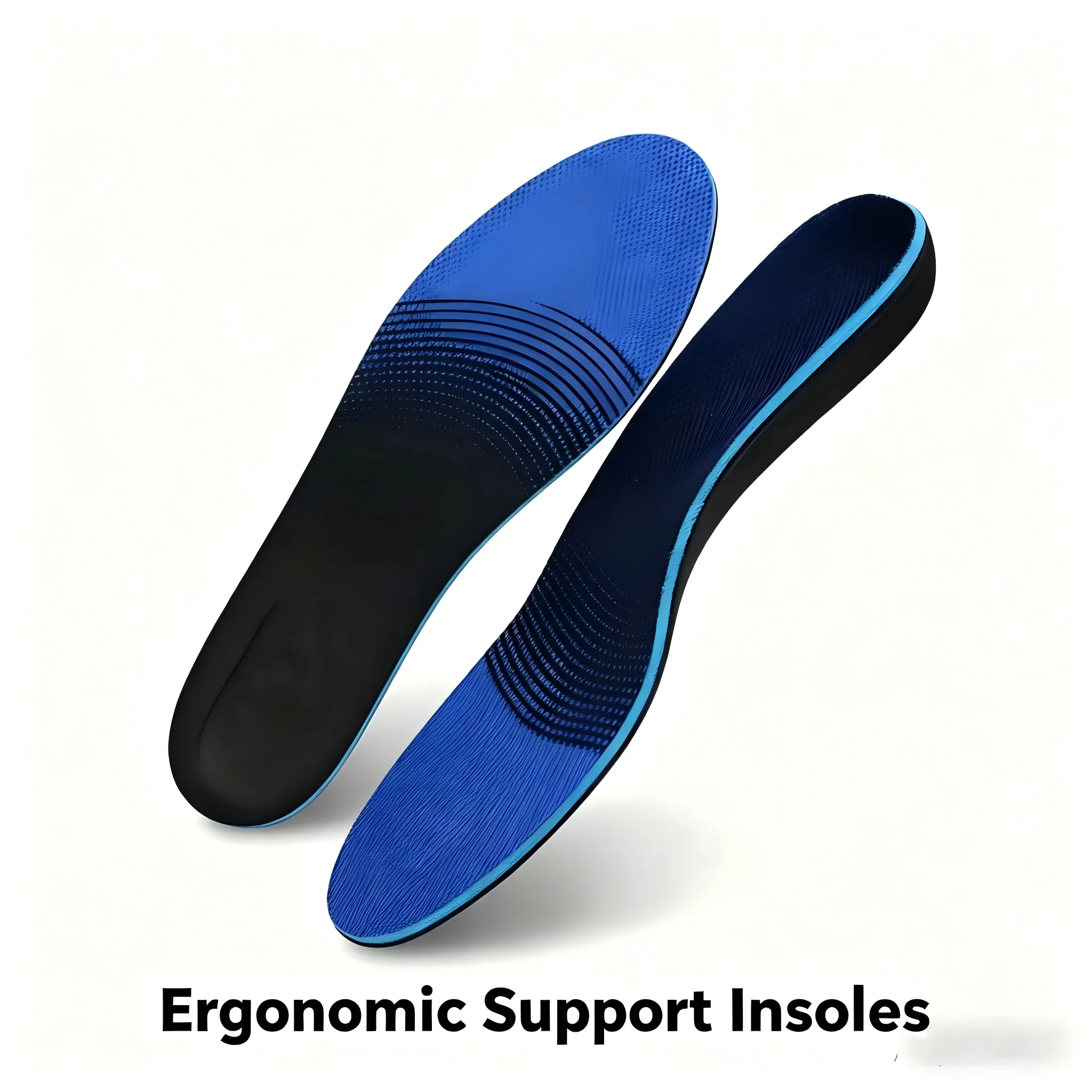 Unisex Flat Feet Insoles Over-Pronation Plantar Fasciitis Support Inserts 1 Pair for Walking Running