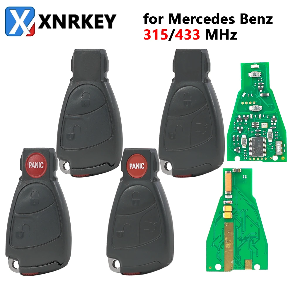 XNRKEY 2/3/4 Taste NEC Remote Auto Schlüssel Fob 315/433Mhz für Mercedes Benz B C E ML S CLK CL 1996-2005 Komplette Schlüssel