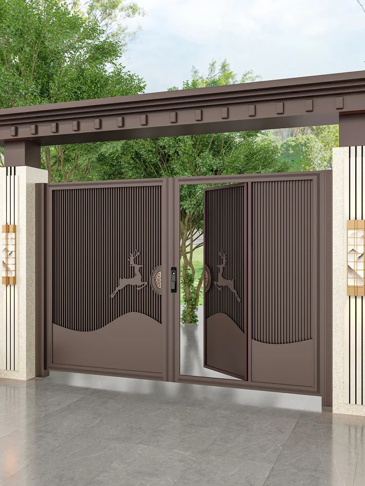 Iron courtyard door, customized garden door for rural Chinese villas, self built aluminum door, stainless steel door