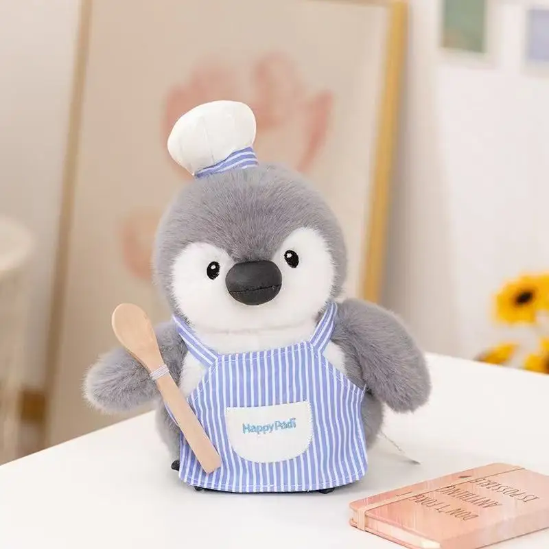 The latest artist fishing chef penguin doll simulation filled plush toy doll cartoon anime cute gift for friends fun doll