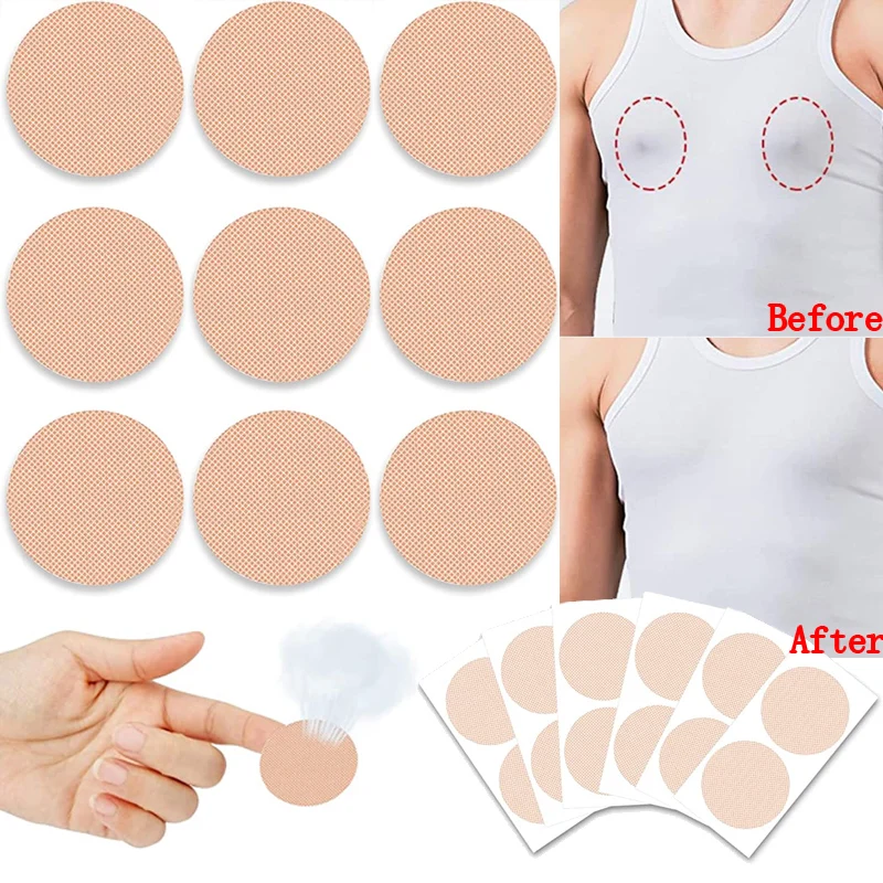 20Pcs Disposable Breathable Men's Breast Patch Adhesive Tit Pad Anti-bump Nipple Stickers Gel Nipple Cover Lingerie Stickers