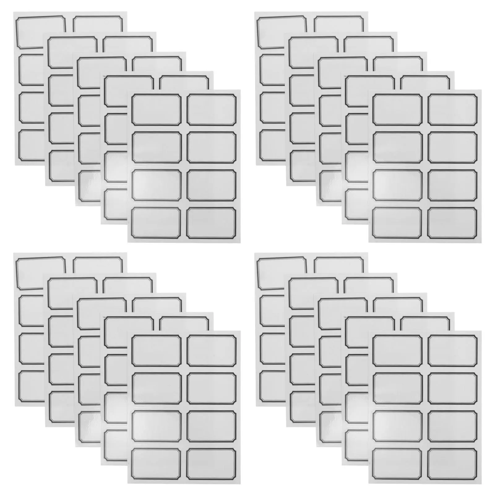 

40 Sheets Reusable Writing Labels Transparent Self-Adhesive Pvc Stickers 2.36X1.57" For Jars Containers Storage Bins