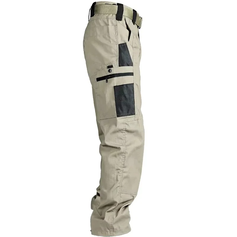 Mehrtaschen-Arbeitshose für Herren, wasserdichte Cargohose mit geradem Bein, strapazierfähige Outdoor-Hose, Wanderhose, Freizeithose, Frühlings-Jogger für Herren – Detail 15