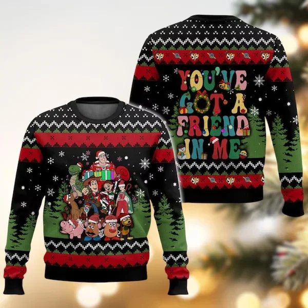 Pull de Noël en bois pour garçons et filles, Toy Story, Buzz Lightyear, cadeau de Noël