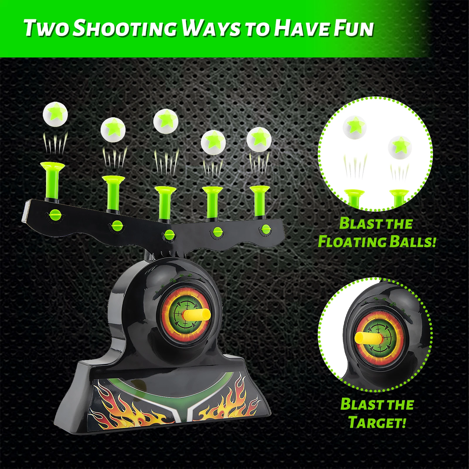 Newly Upgraded Luminous Electric Floating Target Children's Shooting Competition Soft Sponge Toy Gun Set Outdoor Sports Toy Gift