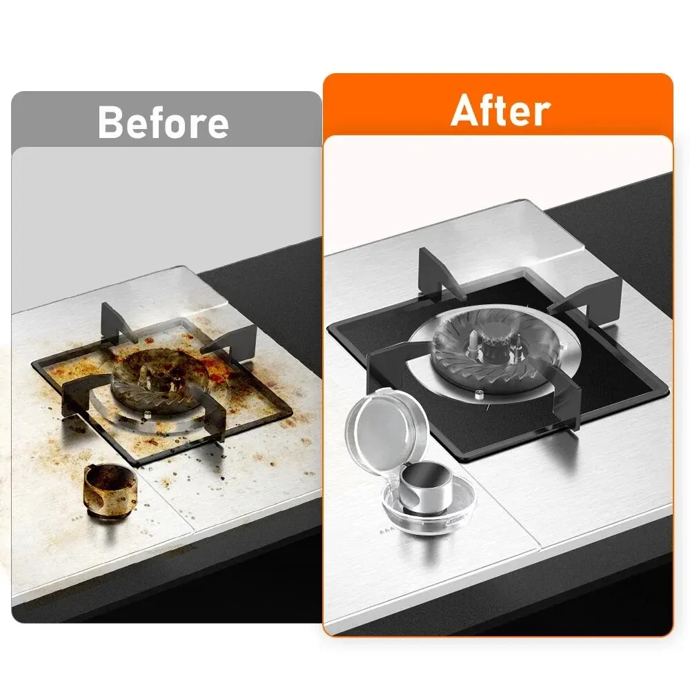 4/8PCS Stove Protector Cover Liner Gas Stove Protector Gas Stove Stovetop Burner Protector Kitchen Accessories Mat Cooker Cover