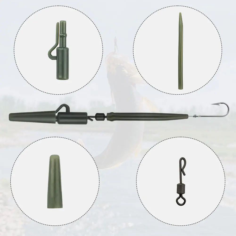 120-teiliges Karpfenangel-Set: Schnellwechsel-Clips, Wirbel, Endhülsen und Zubehör für Karpfenrigs