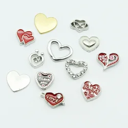 20pcs Mix Different Crystal Infinity Love Hearts Floating Charms Living Glass Lockets Necklace Diy Jewelry Accessory