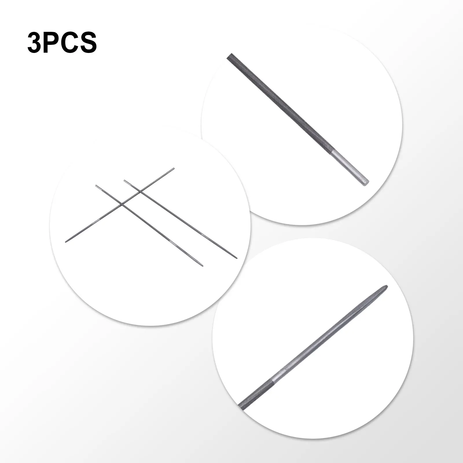 3pc Chainsaw Ener File 1/8in 3.5mm Dia Chainsaw Sharpening Tool Chainsaw File Electric Saw Sharpener File Garden Power Tool Acce