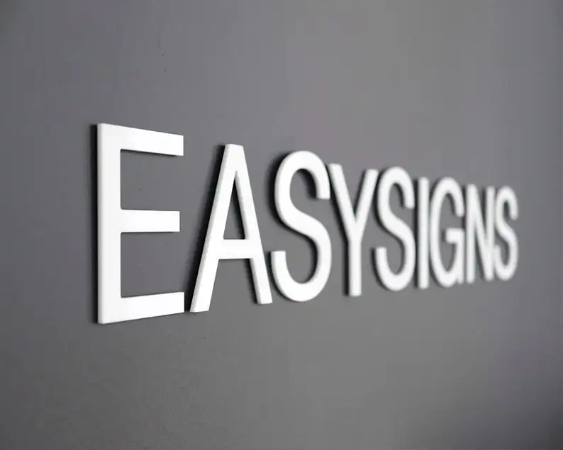 Custom Text Sign - 3mm Acrylic Restroom, Salon, 3D, Toilet, Modern, Minimal, Restaurant, Hotel Door Sign - Self Adhesive view 2