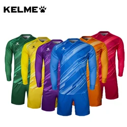 KELME Football Shirt Men's Goalkeeper Jersey Long Sleeve Sportswear Kid Soccer Jersey Football Training Wear Customized Jerseys