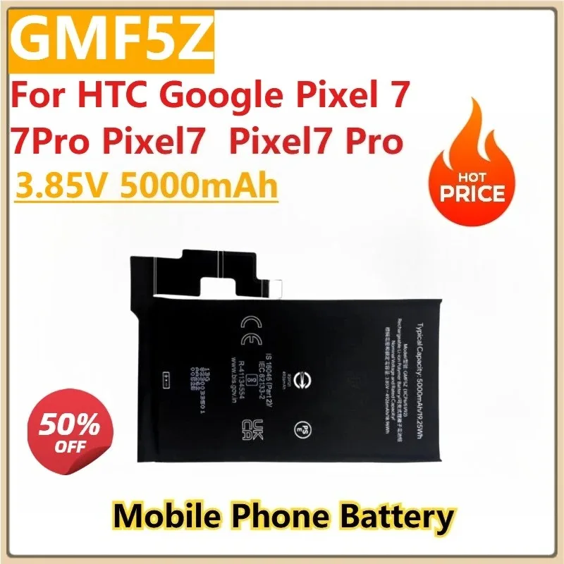 

New Replacement Mobile Phone Battery GMF5Z 3.85V 5000mAh For HTC Google Pixel 7 7Pro Pixel7 Pixel7 Pro
