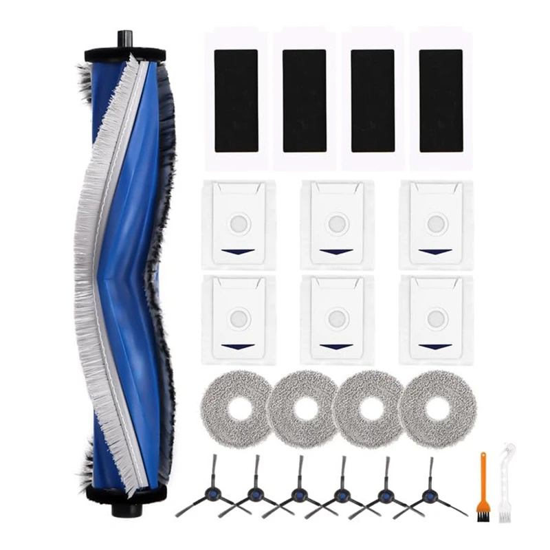 ملحقات لـ ECOVACS DEEBOT ، T30 برو ، روبوت أومني ، فرشاة رئيسية ، فلاتر قماش ، أكياس غبار فرش حافة