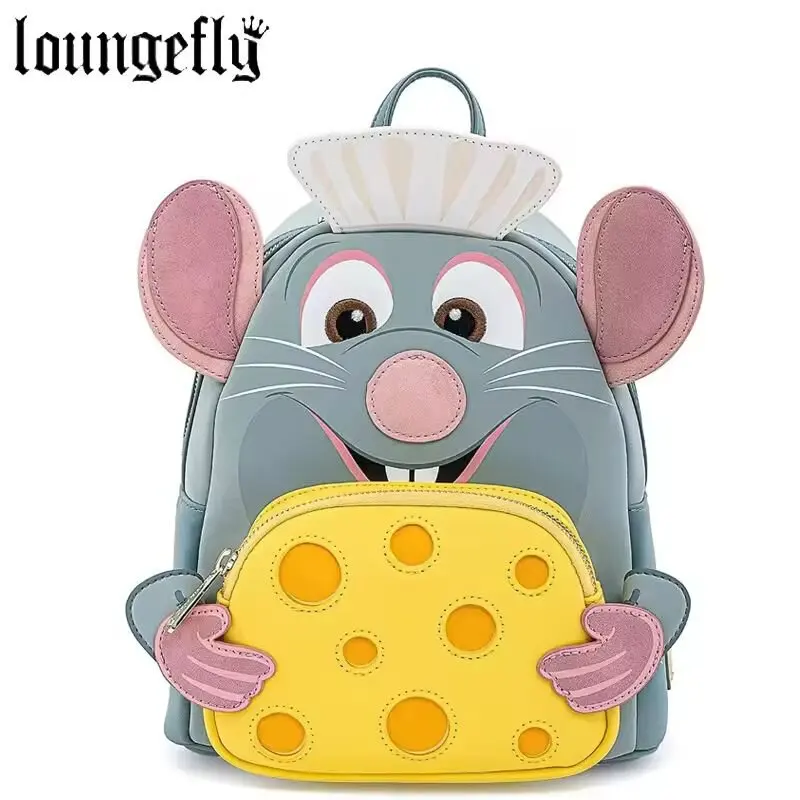

Loungefly Disney Pixar Ratatouille Chef Cosplay Mini Fashionable Backpack Large Capacity Student Schoolbag Birthday Gifts