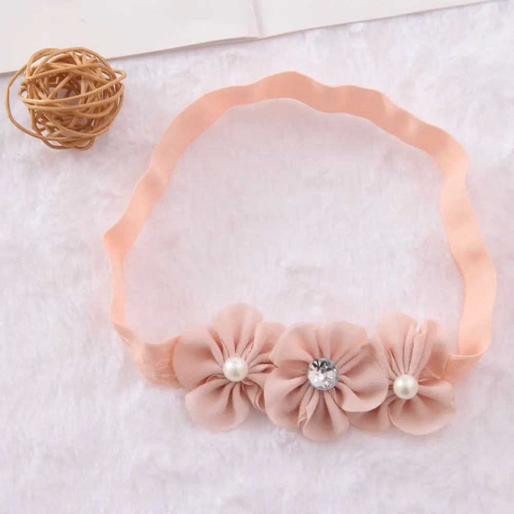 Baby-Stirnband Koreanische Neugeborenen-Blumen-Stirnbänder Baby-Mädchen Haaraccessoires DIY Schmuck Kinder Fotografie-Requisiten – Detail 15