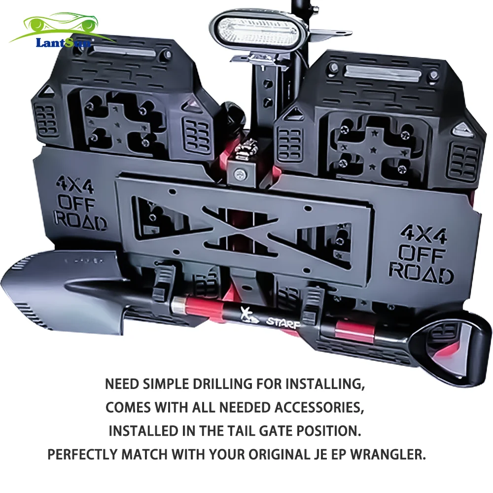 Tailgate Integrated Combination For Jeep Wrangler JK 2007-2018,JL 2018 +, JT 2020+, SUV Without Bulbs & Shovels JL1294 SXMA