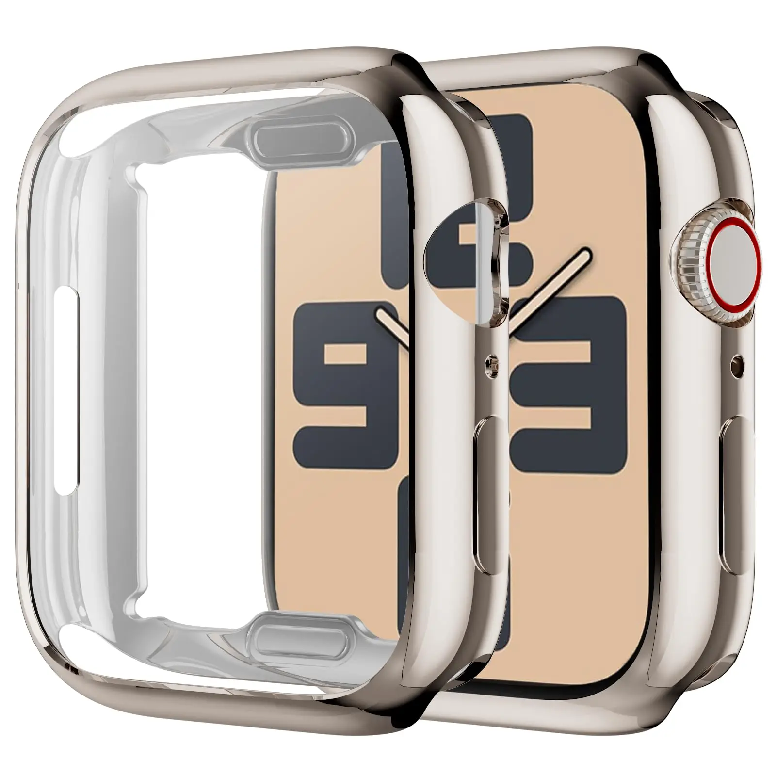 Full Cover Watch Case For Apple Watch Series 8 7 6 5 4 3 9 SE Silicone Clear Case Screen Protector iWatch 38 40 41MM 42 44 45MM