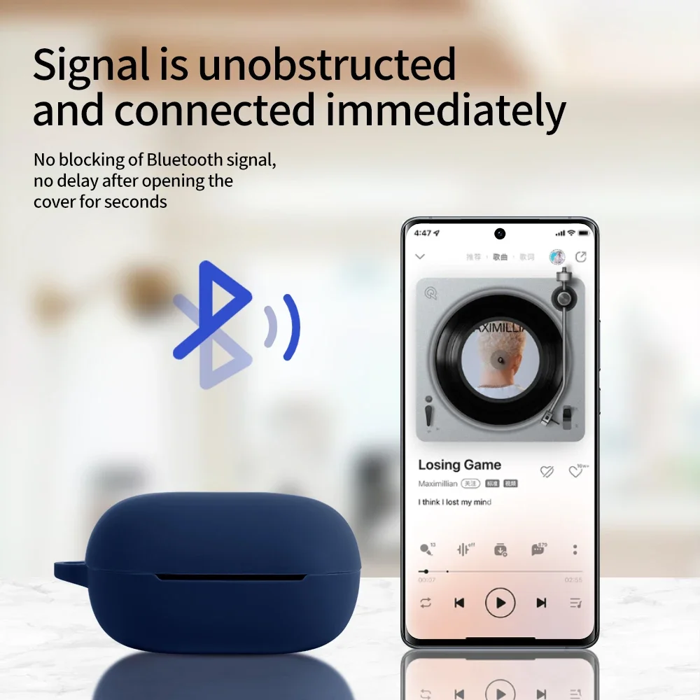 Funda protectora de silicona para auriculares inalámbricos QCY T13 T13X Melobuds ANC, carcasa antipolvo