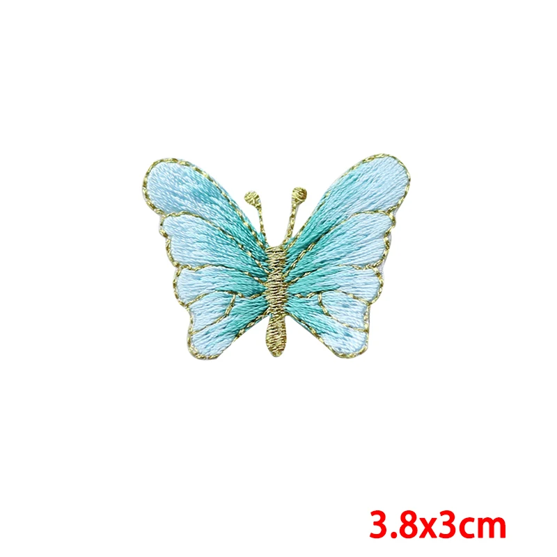 10pcs/Lot Butterfly Patches For Clothing Stickers Cute Patch Jacket Stripes Embroidery Patch On Clothes DIY Cartoon Badges