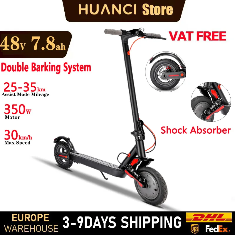 HX Electric Scooter Adults 350W 36V 15AH Escooter Foldable 8.5 inch Electric Kick E Scooter 25KM/H Escooters