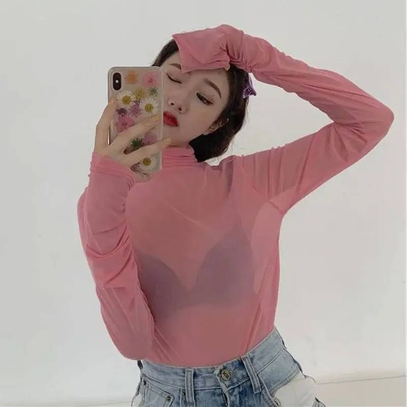 T-shirt d'été Long Sve Me Turtlene pour femmes, fin et respirant, confortable et décontracté pour dames