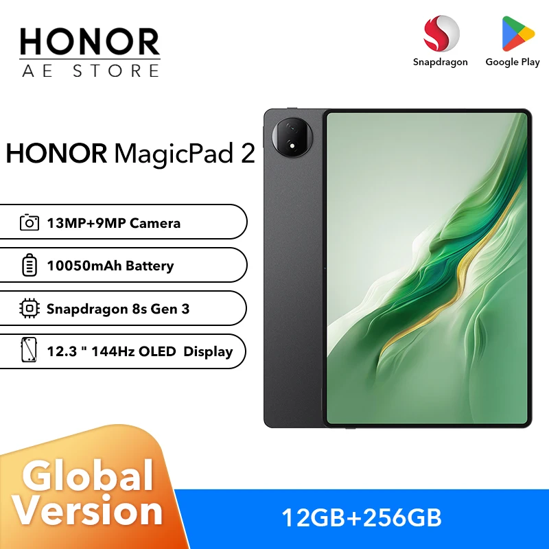 Nuovo HONOR MagicPad 2 12.3 pollici 144Hz OLED Eye Comfort Display Snapdragon 8s Gen 3 10500 mAh Batteria Versione globale AI Tablet