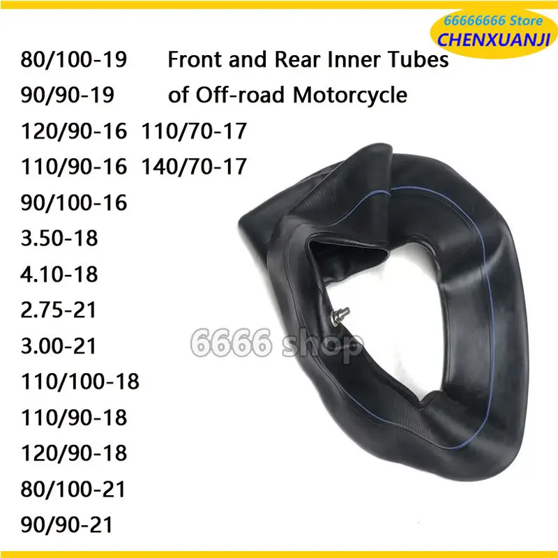 140/110/100/70/80/90/100-14-16-17-18-19-21 Front and Rear Inner Tubes of Off-road Motorcycle