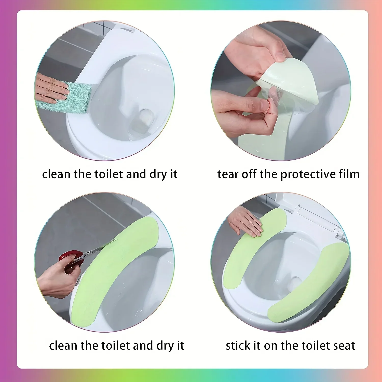Coprisedile per WC più caldo per bagno, cuscino per sedile WC lavabile e riutilizzabile, coprisedile per WC