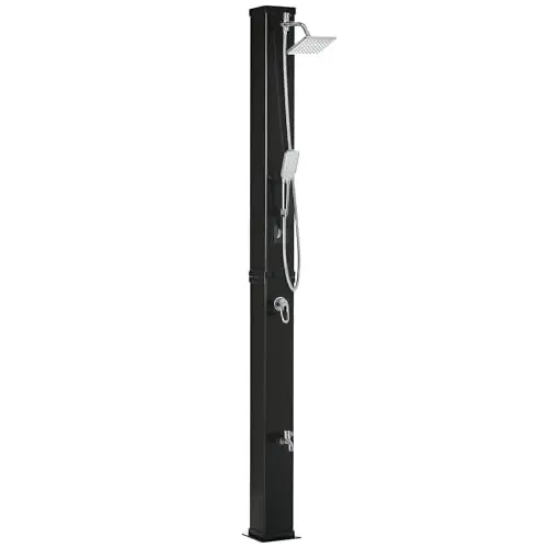 Outsunny 10.6 Gallons Solar Heated Shower, Outdoor Shower, 7ft