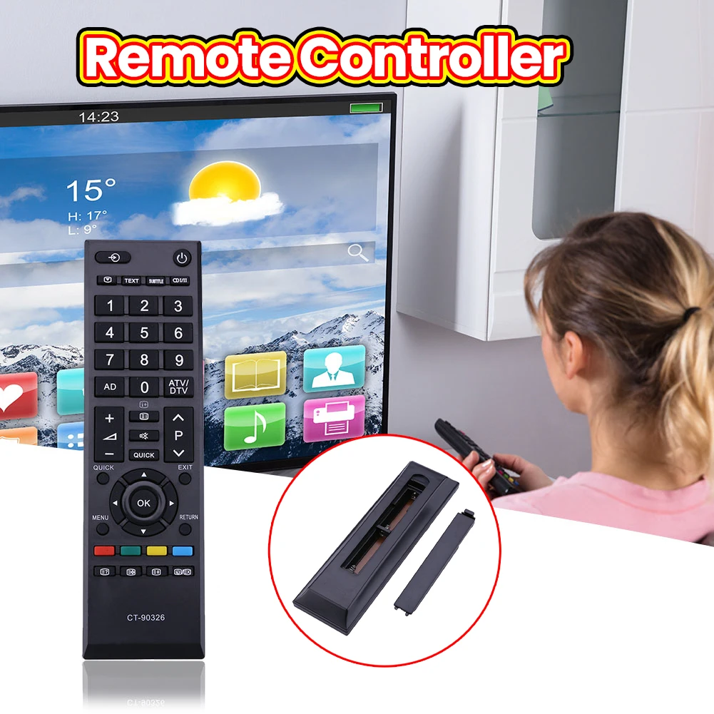 

Пластиковый пульт дистанционного управления с питанием от аккумулятора, аксессуары для пульта дистанционного управления для телевизора Toshiba CT-90326 CT-90380 для Toshiba CT-90336 CT-90351