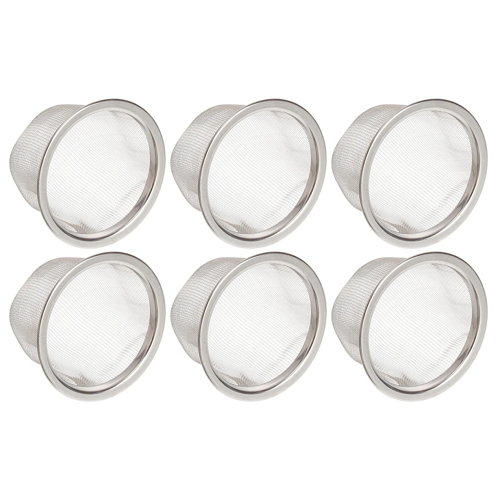

6 шт., аксессуары для ситечка для чая, сетчатый заварочный фильтр из нержавеющей стали для чайника, домашний кофе, нержавеющий фильтр, тонкая работа