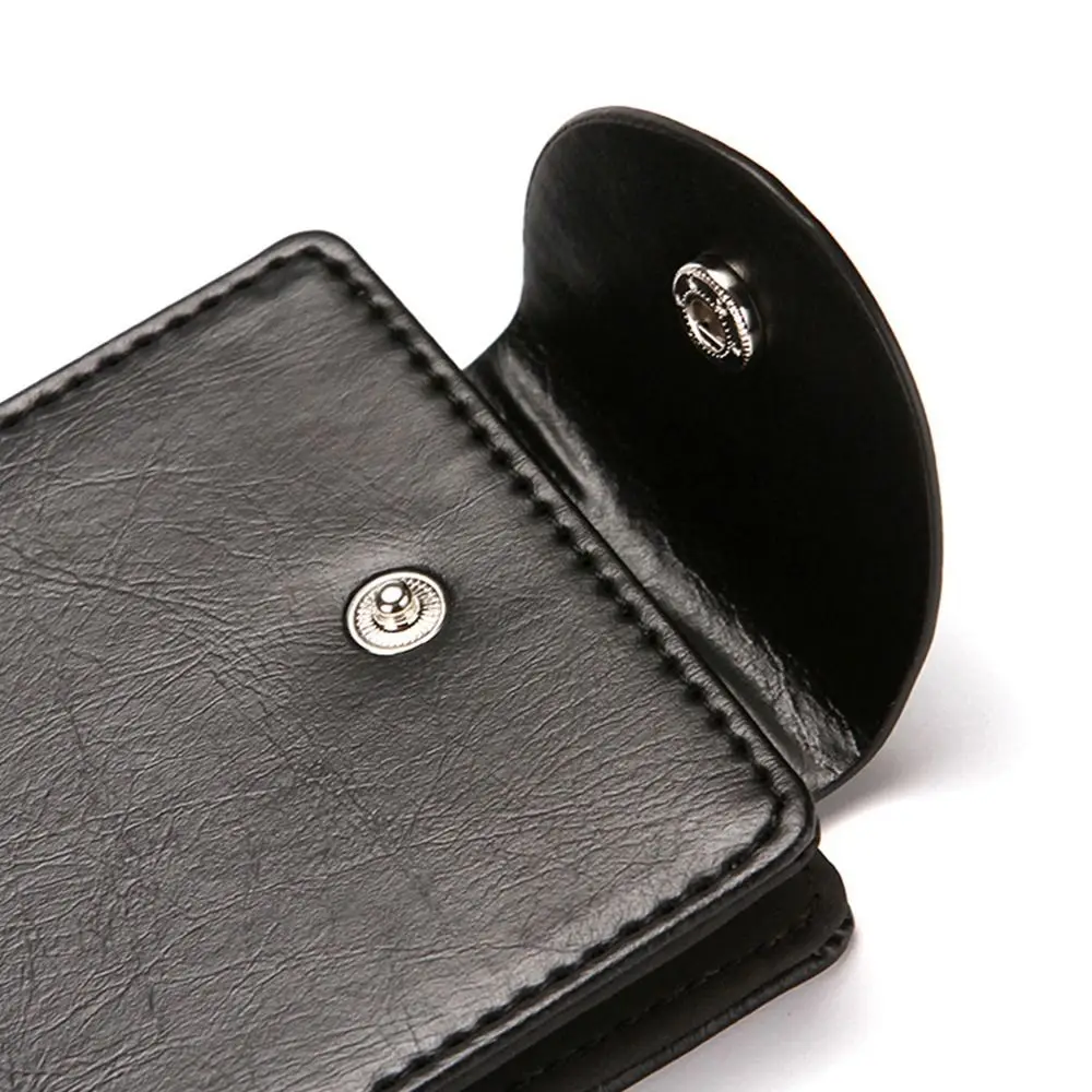 Skóra PU dla mężczyzn etui z miejscem na karty męskie modna torebka małe Hasp portfel Mini Vintage Slim portfele kopertówki — zdjęcie 4