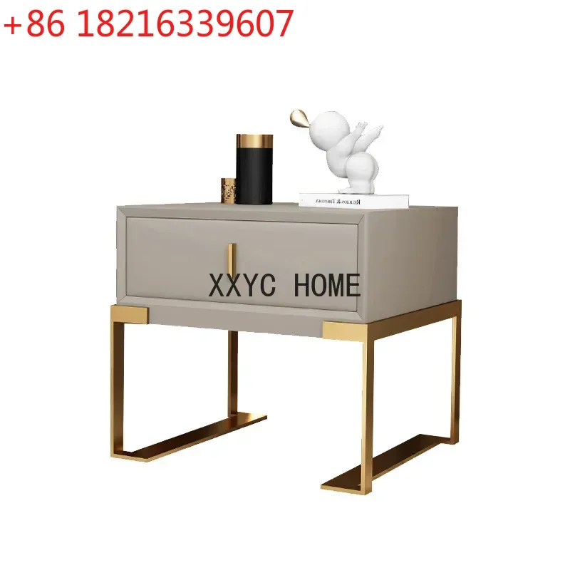

Italian light luxury bedside table simple modern home bedroom locker Nordic solid wood storage cabinet mini bedside cabinet