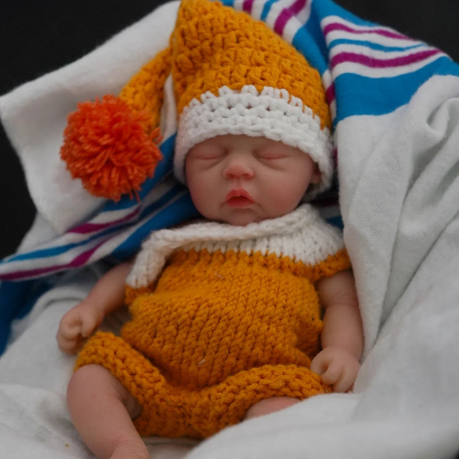 

7" Micro Preemie Full Body Silicone Baby Doll Alisa Lifelike Mini Reborn Doll Surprice Children Anti-Stress