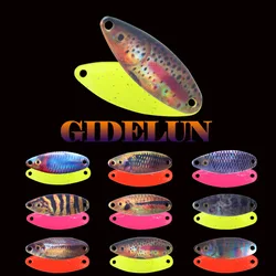 New Glow UV Copper Spoon Fishing Lures Trout Bait Bass Lures Jig Bait Pesca Fishing Tackle Wobblers Metal Lure