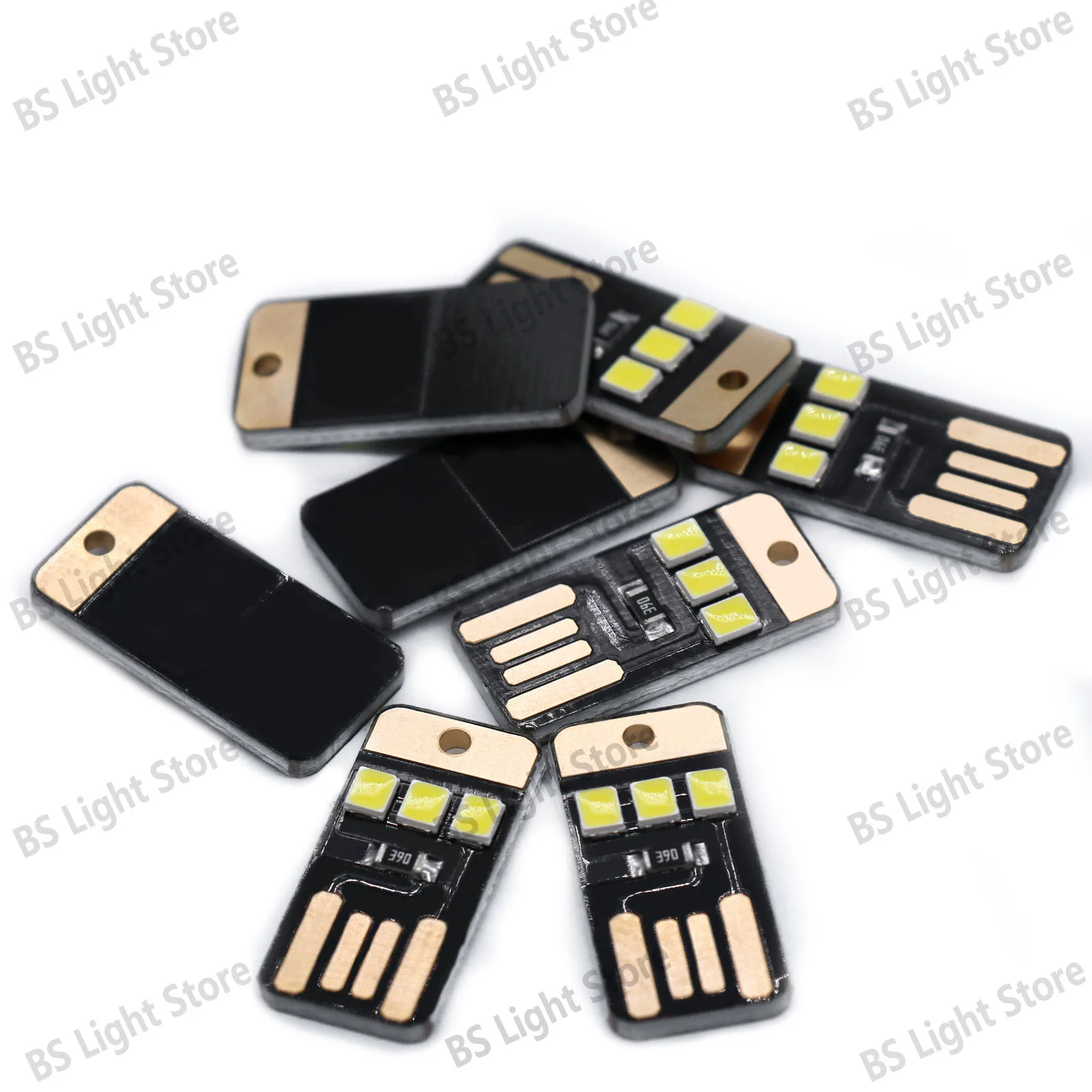 10 ชิ้น USB LED พวงกุญแจชิป DC5V Strong light ไฟฉาย Mini Ultra - Thin Camping Night เต็นท์แบบพกพาอุปกรณ์เสริม