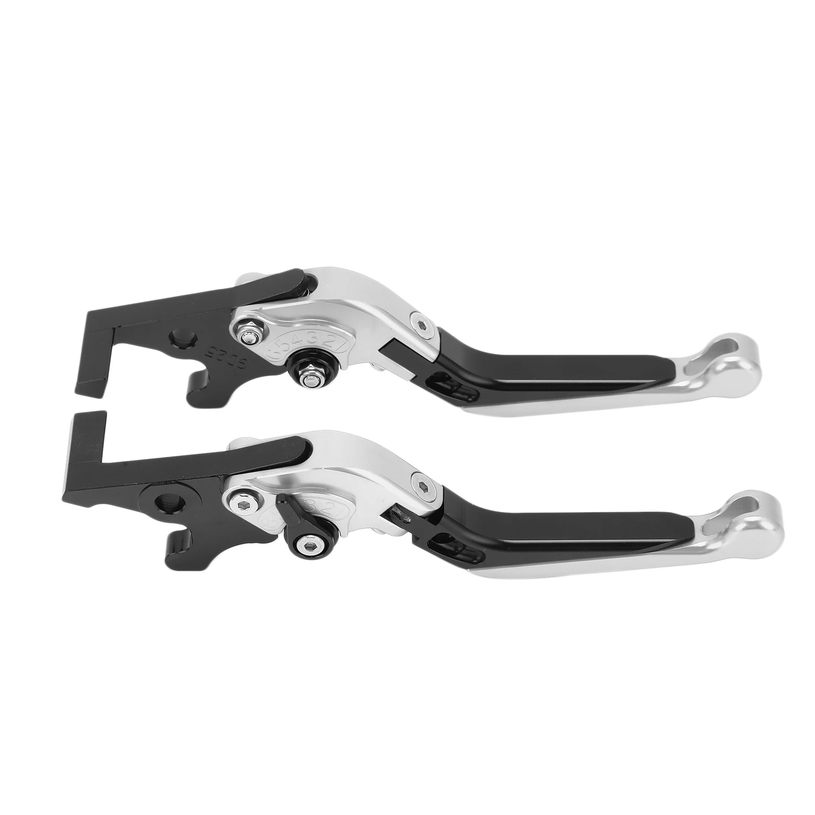 

Pair Motorcycle Brake Clutch Levers - Extendable, Silver - Replacement for YAMAHA XMAX 250 XMAX300 XMAX400 -Motorcycle Accessory