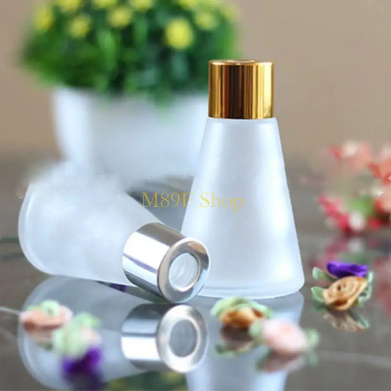 M89F Glass Diffuser Bottles Tapered Aroma Vase Empty Essential Oil Container DIY