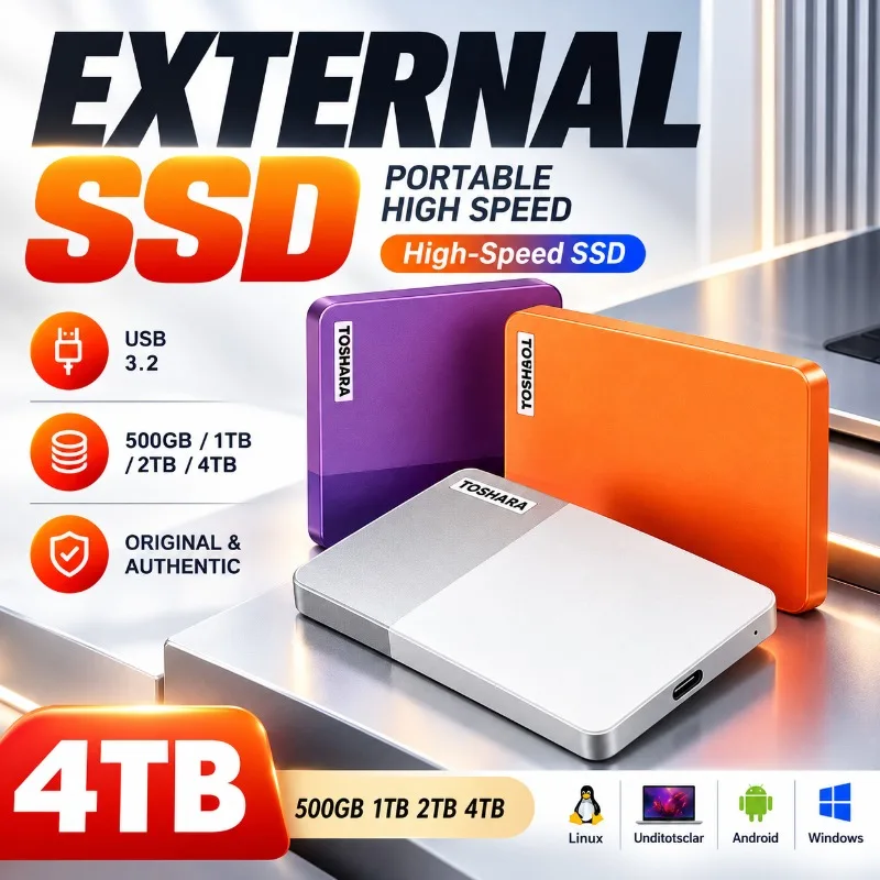 Portable High Speed External Hard Drive Multi-color Storage Disk 500GB-4TB For Laptop Mac Android Phone Mobile Data Backup